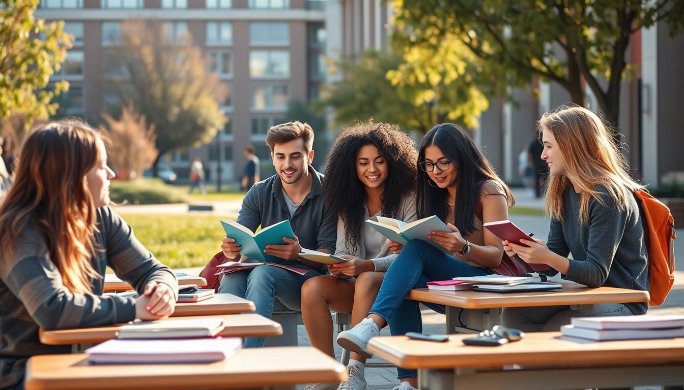 Students working in research laboratory